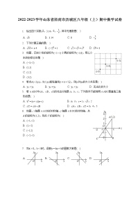 2022-2023学年山东省济南市历城区八年级（上）期中数学试卷（含答案解析）