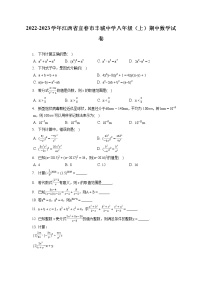 2022-2023学年江西省宜春市丰城中学八年级（上）期中数学试卷（含答案解析）