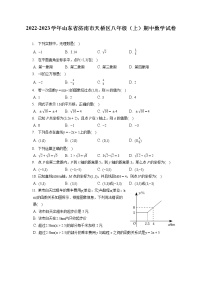 2022-2023学年山东省济南市天桥区八年级（上）期中数学试卷（含答案解析）