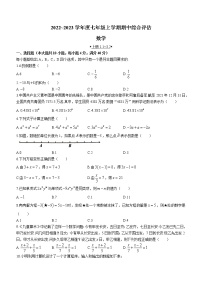 安徽省合肥市包河区部分学校2022-2023学年七年级上学期期中综合评估数学试题(含答案)