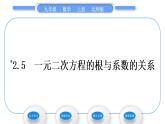 北师大版九年级数学上第二章一元二次方程2.5一元二次方程的根与系数的关系习题课件