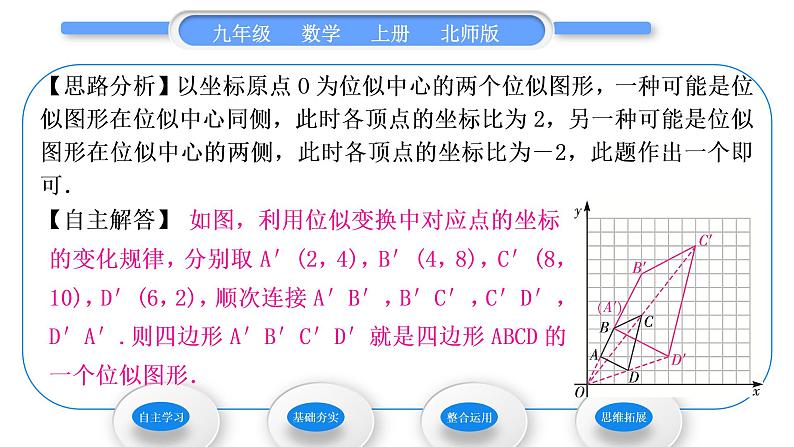 北师大版九年级数学上第四章图形的相似4.8图形的位似第2课时平面直角坐标系中的位似变换习题课件04