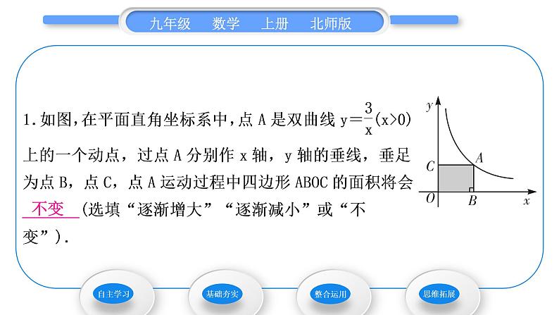 北师大版九年级数学上第六章反比例函数知能素养小专题(六)反比例函数中k的几何意义习题课件03