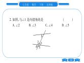 北师大版七年级数学下第2章相交线与平行线第二章中考重热点突破习题课件