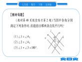 北师大版七年级数学下第2章相交线与平行线教材回归 平行线的判定与性质习题课件