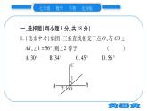 北师大版七年级数学下单元周周测（2.1-2.4）习题课件