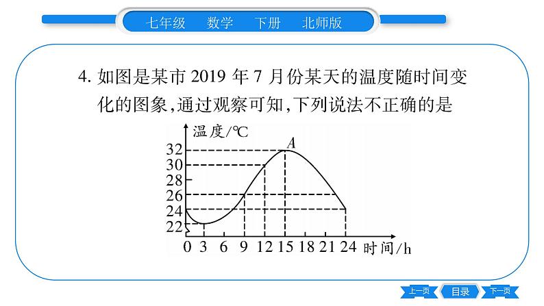 北师大版七年级数学下单元周周测（3.1-3.3）习题课件第4页
