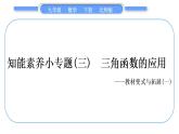 北师大版九年级数学下第一章直角三角形的边角关系知能素养小专题(三)三角函数的应用——教材变式与拓展(一)习题课件