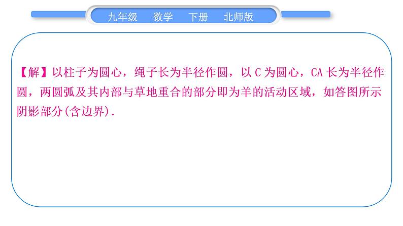 北师大版九年级数学下第三章圆知能素养小专题(十二)圆中求阴影部分面积的常用方法——教材变式与拓展(三)习题课件03