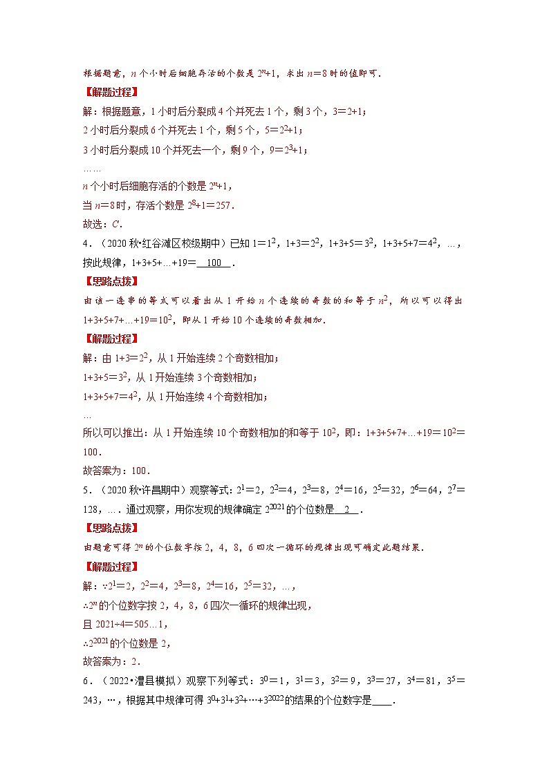 专题1.6 有理数的规律问题（重点题专项讲练）（人教版）（解析版）第3页