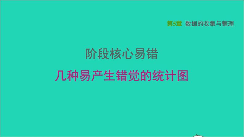 第5章 数据处理 阶段核心易错几种易产生错觉的统计图习题课件沪科版01