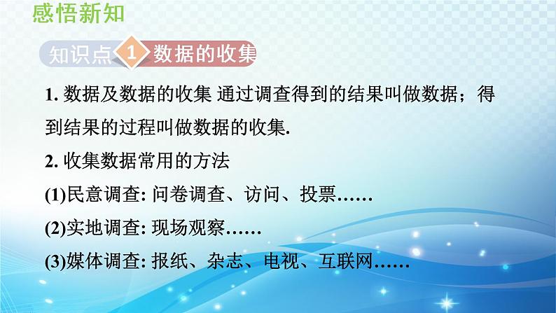 5.1 数据的收集 沪科版数学上册七年级导学课件第3页