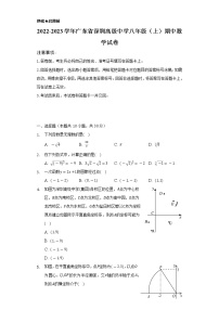 2022-2023学年广东省深圳高级中学八年级（上）期中数学试卷（含解析）