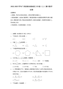 2022-2023学年广西贵港市港南区八年级（上）期中数学试卷（含解析）