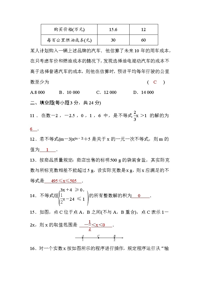 华师大版七年级数学下册第8章检测题(word版，含答案)03