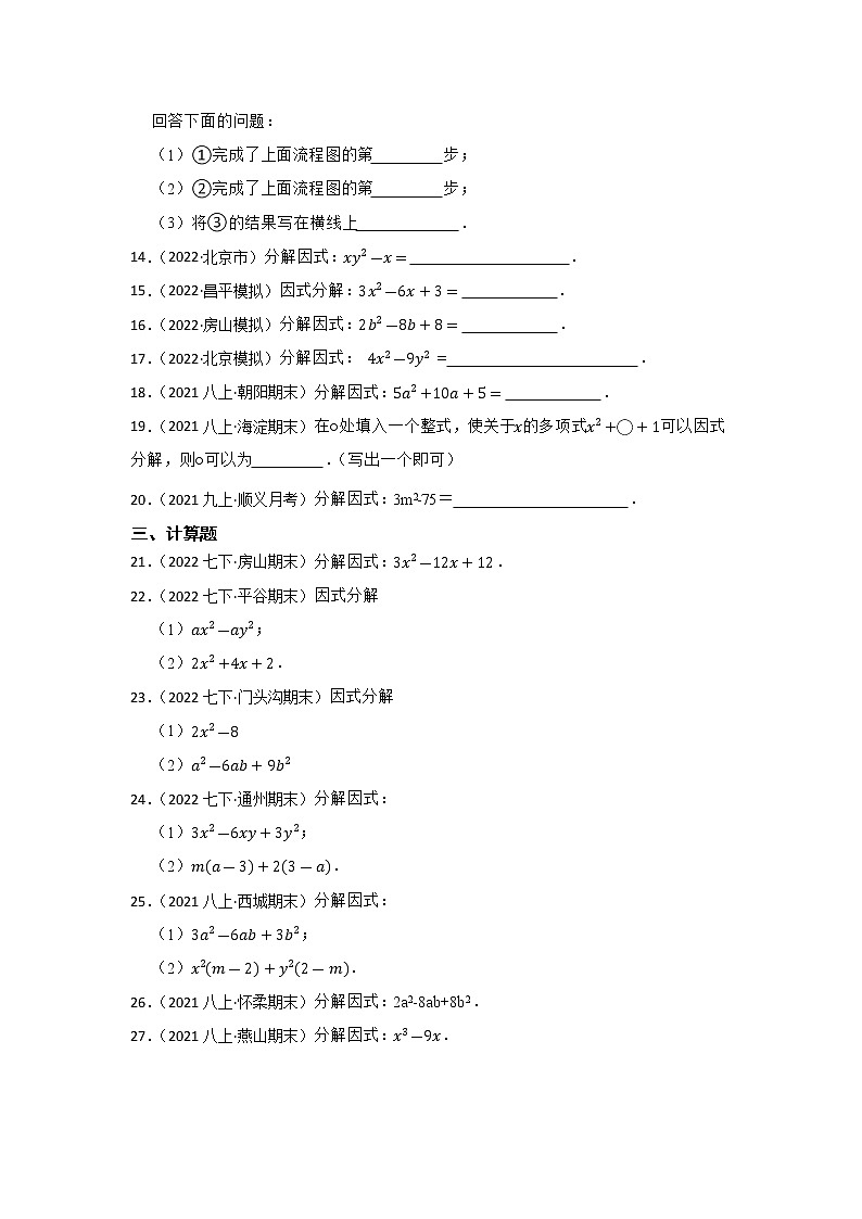 专题4 因式分解 2023年中考数学一轮复习专题训练（北京专用）第3页