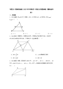 专题20 图形的相似 2023年中考数学一轮复习专题训练（湖南省专用）