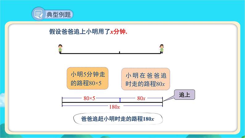 《应用一元一次方程——追赶小明》示范课教学课件【数学七年级上册北师大】第7页