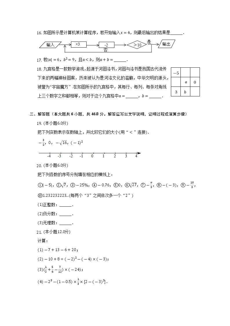 2022-2023学年浙江省温州市瑞安市六校联考七年级（上）期中数学试卷（含解析）03