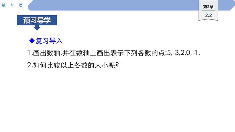 05 第2章 有理数 2.2 数轴 2.在数轴上比较数的大小PPT第4页