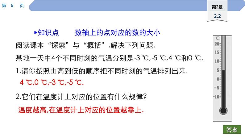 05 第2章 有理数 2.2 数轴 2.在数轴上比较数的大小PPT第5页