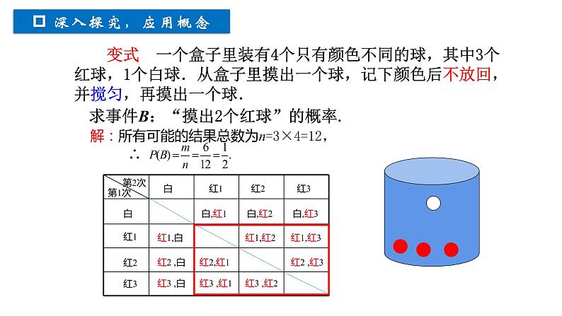 浙教版数学九年级上册2.2.2简单事件的概率课件第7页