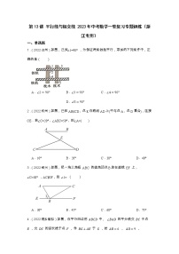 第13讲 平行线与相交线 2023年中考数学一轮复习专题训练（浙江专用）