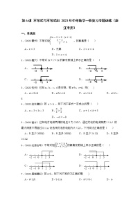 第6讲 不等式与不等式组 2023年中考数学一轮复习专题训练（浙江专用）