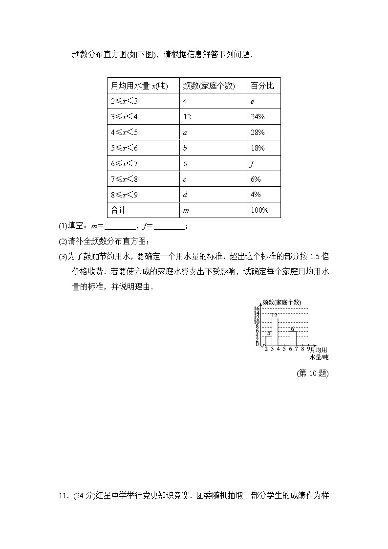 中考数学复习第十一章统计与概率小测含答案03