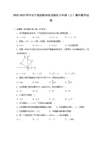 2022-2023学年辽宁省沈阳市沈北新区八年级（上）期中数学试卷（含解析）