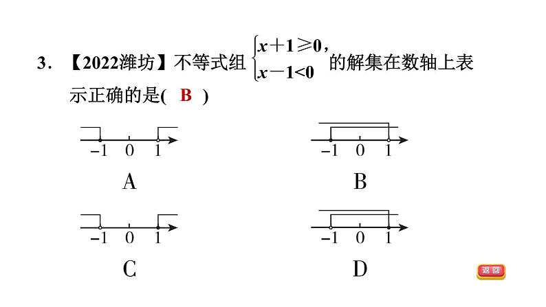 中考数学复习第8课时不等式与不等式组课后练课件05