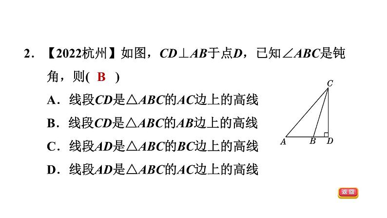 中考数学复习第16课时三角形和多边形课后练课件04