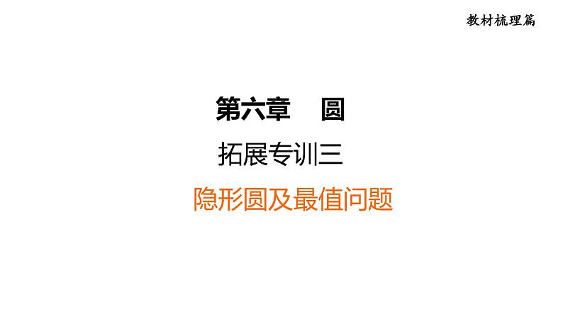 中考数学复习拓展专训三隐形圆及最值问题课后练课件01