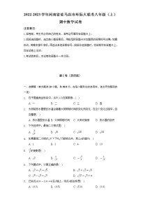 2022-2023学年河南省驻马店市环际大联考八年级（上）期中数学试卷（含解析）