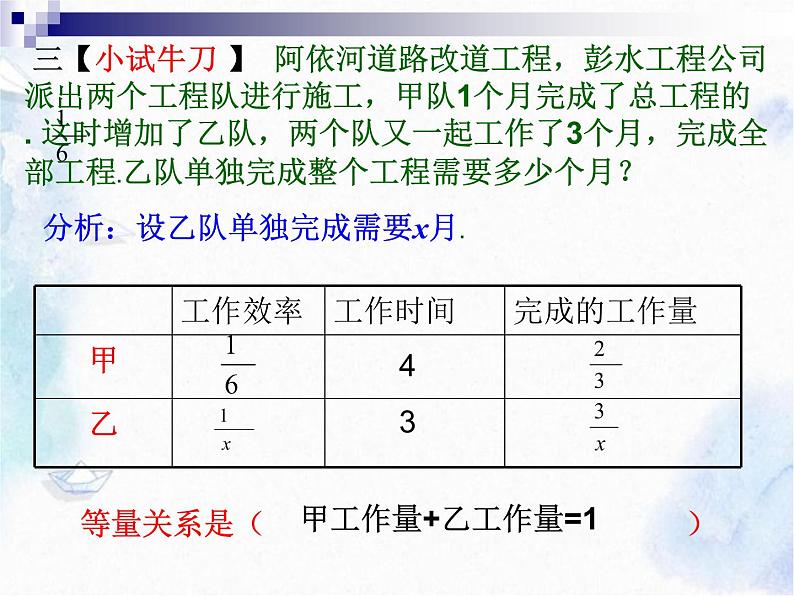 人教版八年级上册数学 分式方程的应用 之工程问题 优质课件第5页