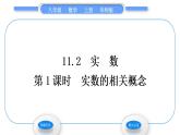 华师大版八年级数学上第11章数的开方11.2实数第1课时实数的相关概念习题课件