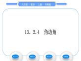 華師大版八年級數(shù)學上第13章全等三角形13.2三角形全等的判定4角邊角習題課件