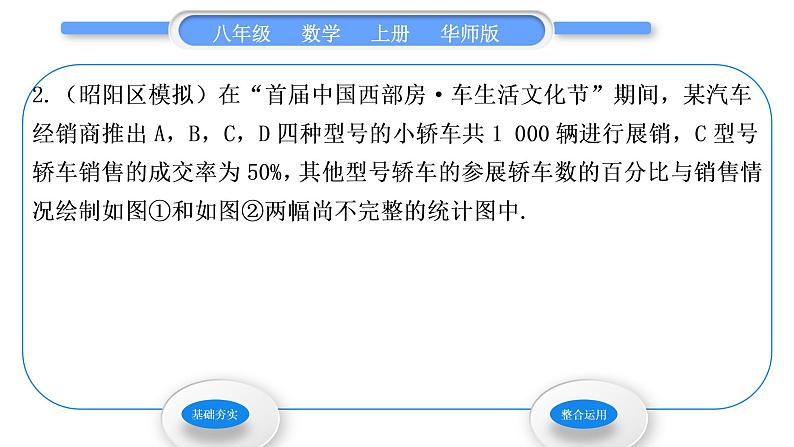 华师大版八年级数学上第15章数据的收集与表示15.2数据的表示2利用统计图表传递信息习题课件03