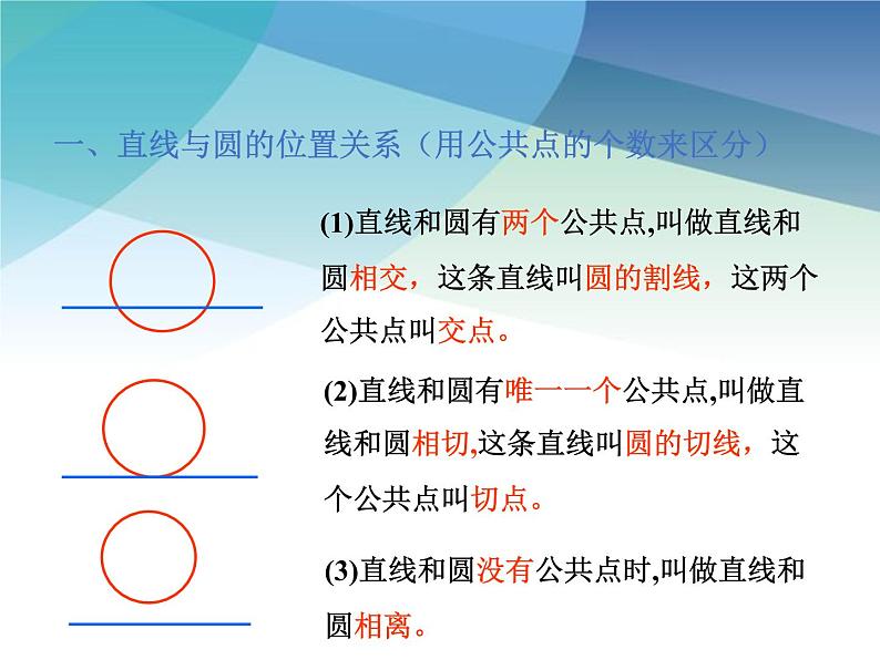 2.1 直线与圆的位置关系 浙教版九年级数学下册课件07