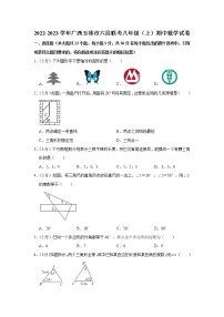 广西玉林市六县联考2022-2023学年八年级上学期期中数学试卷（含答案）