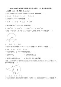 广东省珠海市凤凰中学2022-2023学年九年级上学期期中数学试卷（含答案）