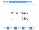 华师大版九年级数学上第21章二次根式21.1二次根式习题课件