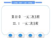 华师大版九年级数学上第22章一元一次方程22.1一元二次方程习题课件