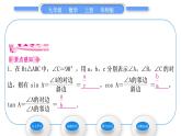 華師大版九年級數(shù)學(xué)上第24章解直角三角形24.3銳角三角函數(shù)1銳角三角函數(shù)第1課時(shí)銳角三角函數(shù)習(xí)題課件