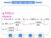 华师大版九年级数学上第24章解直角三角形24.3锐角三角函数1锐角三角函数第1课时锐角三角函数习题课件