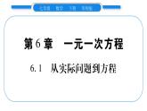 华师大版七年级数学下第6章一元一次方程6.1 从实际问题到方程习题课件