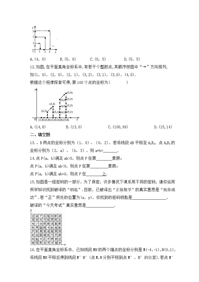 中考数学一轮单元复习《平面直角坐标系》夯基练习(原卷版)第3页
