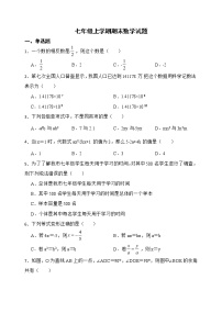 安徽省合肥市高新区2022年七年级上学期期末数学试题解析版