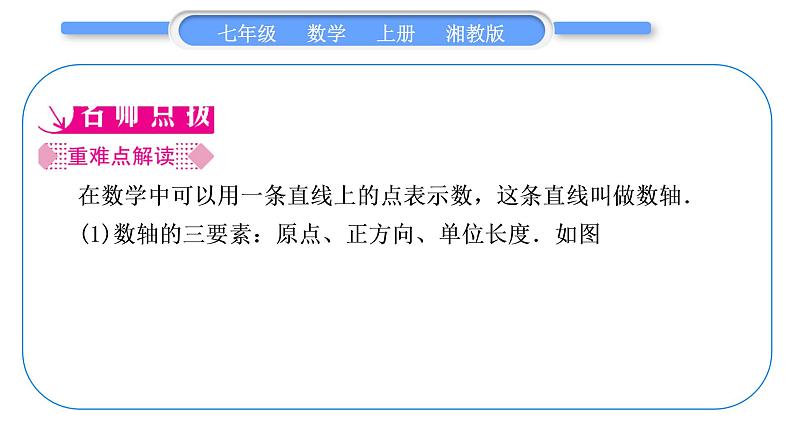 湘教版七年级数学上第1章有理数2数轴、相反数与绝对值1数轴习题课件第2页