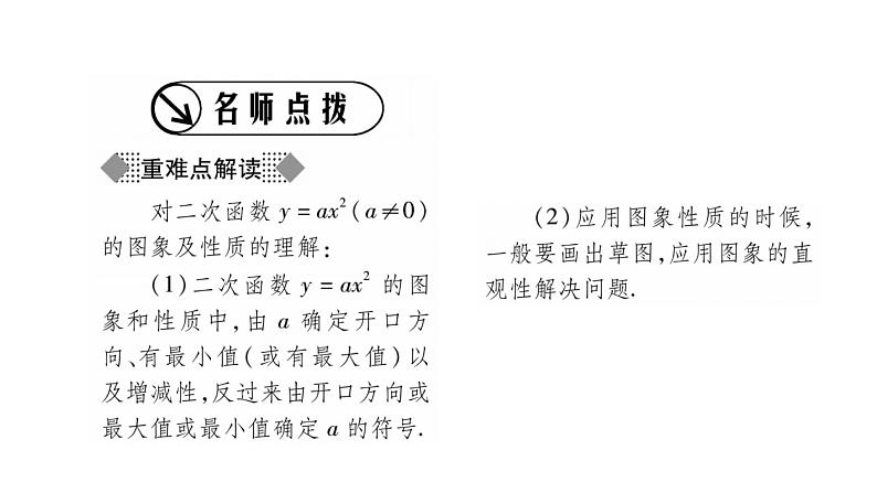 华师大版九年级数学下第26章二次函数26.2 二次函数的图象与性质1 二次函数y=ax²的图象与性质习题课件第2页